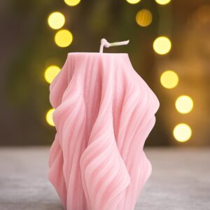 Earth Shells Wave Pillar Candle