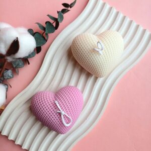 Earth Shells Love Heart Candle