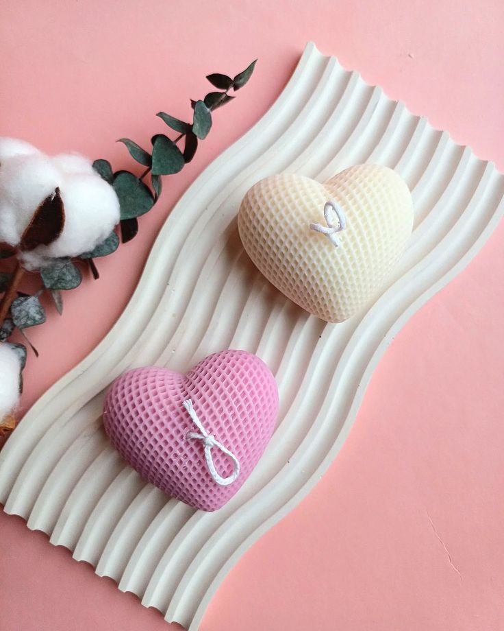 Earth Shells Love Heart Candle